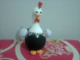 galinha paliteiro e saleiro